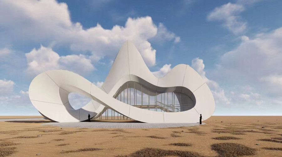 GRC構(gòu)件門頭造型效果圖